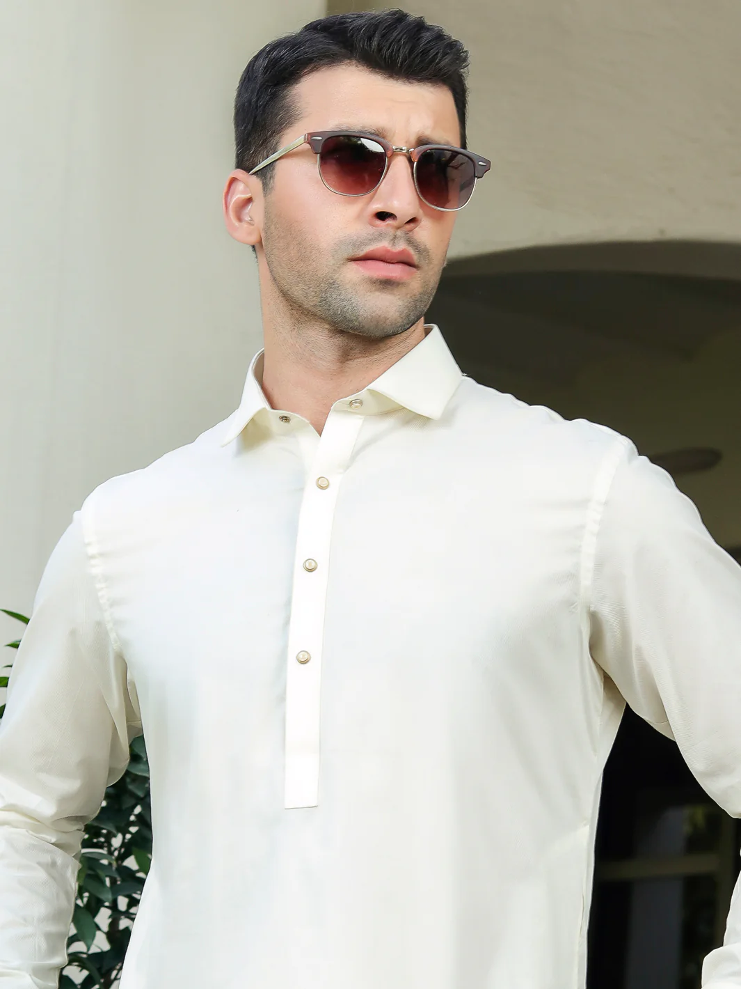 Off White Kameez Shalwar - ALWA-KS-277 - Image 5