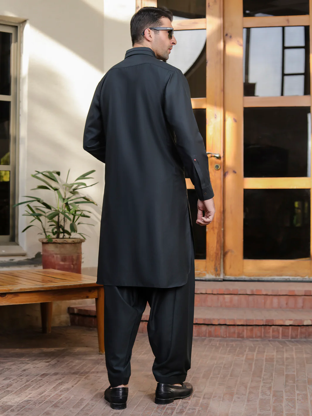 Green Kameez Shalwar - ALWA-KS-282 - Image 4