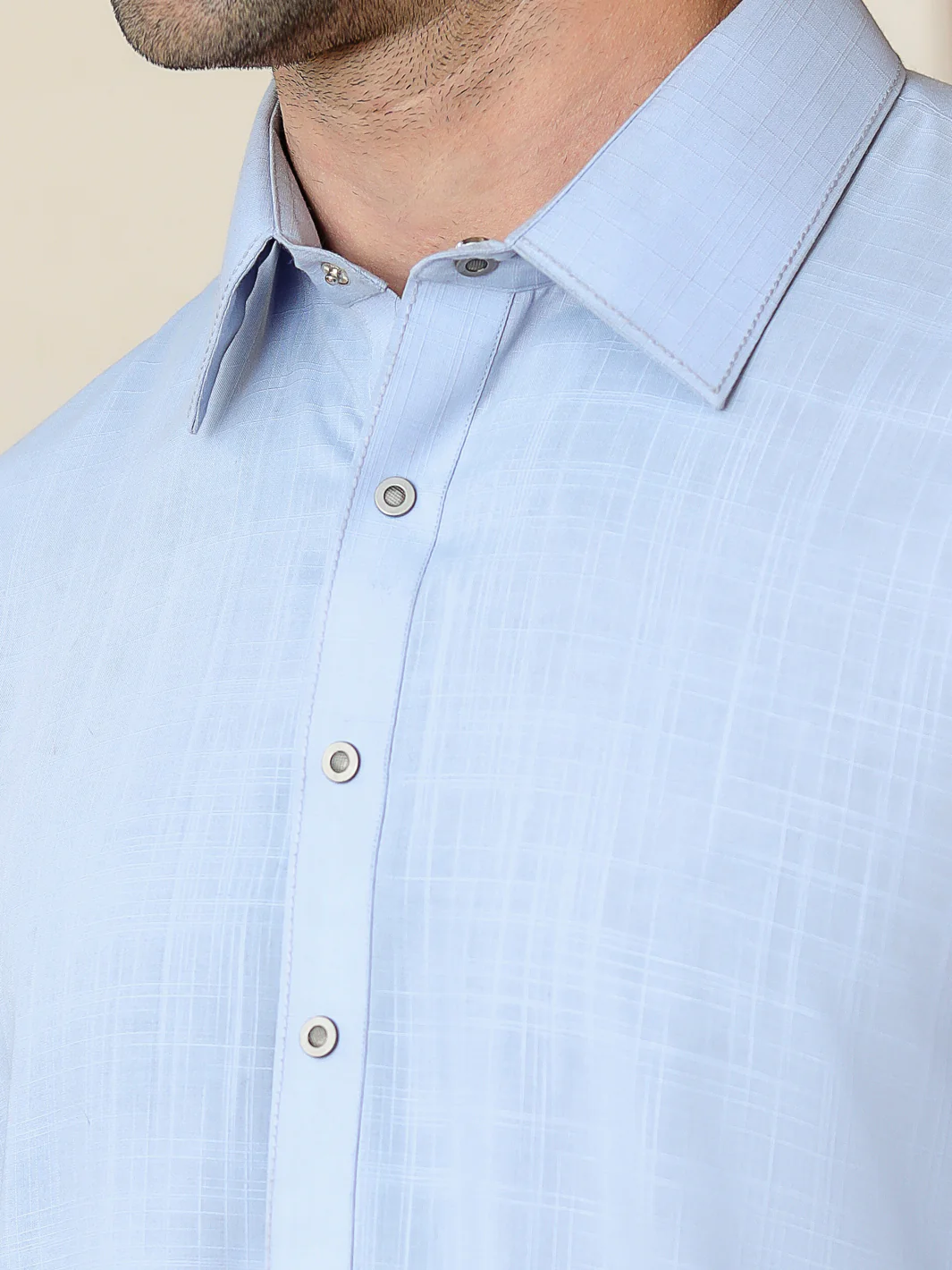 Light Blue Kameez Shalwar - ALWA-KS-308 - Image 3