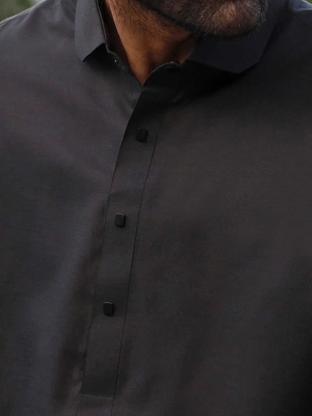Dark Grey Blended Kameez Shalwar - ALWA-KS-321 - Image 4