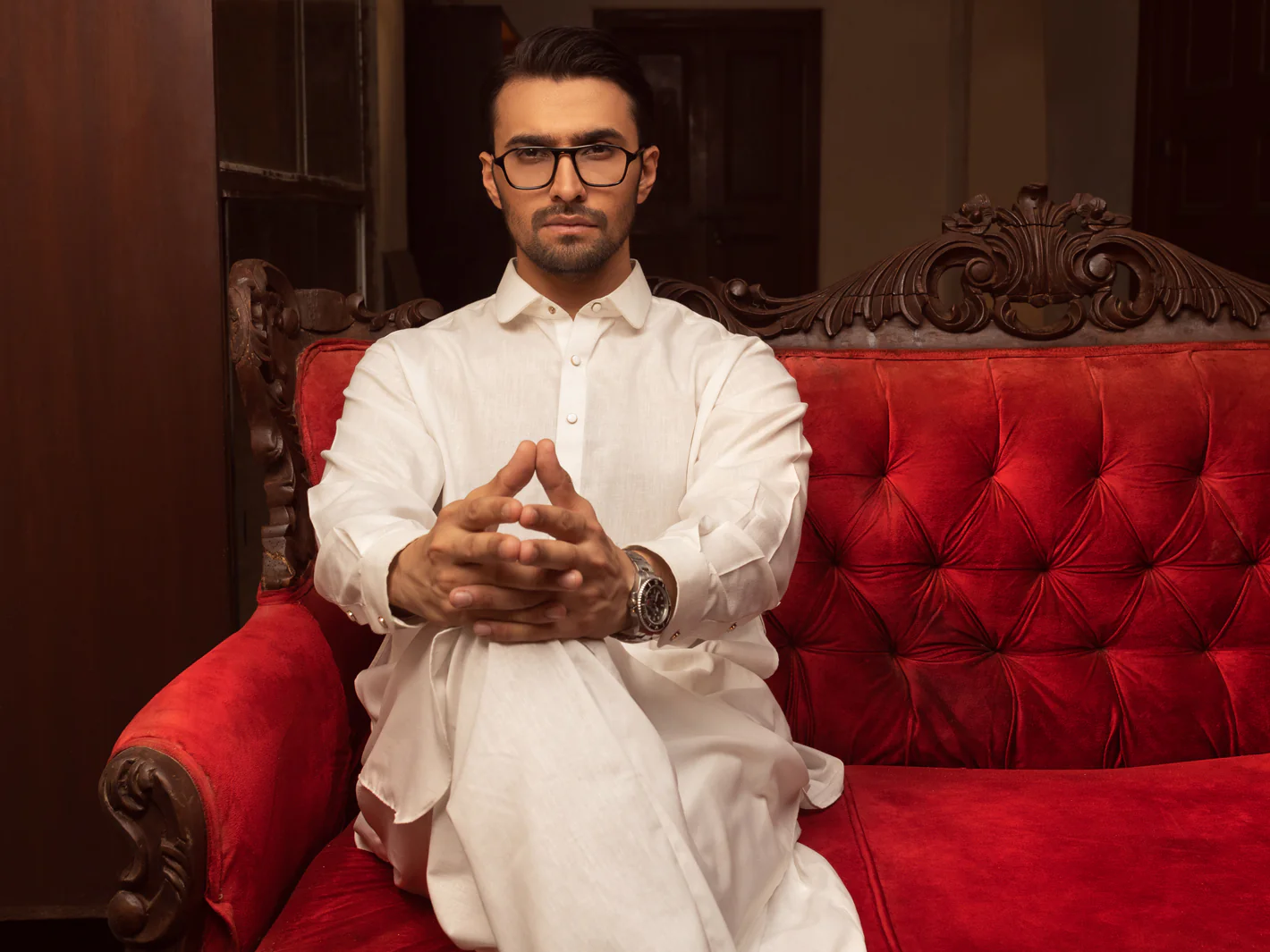 White Kameez Shalwar - ALWA-KS-407 - Image 5