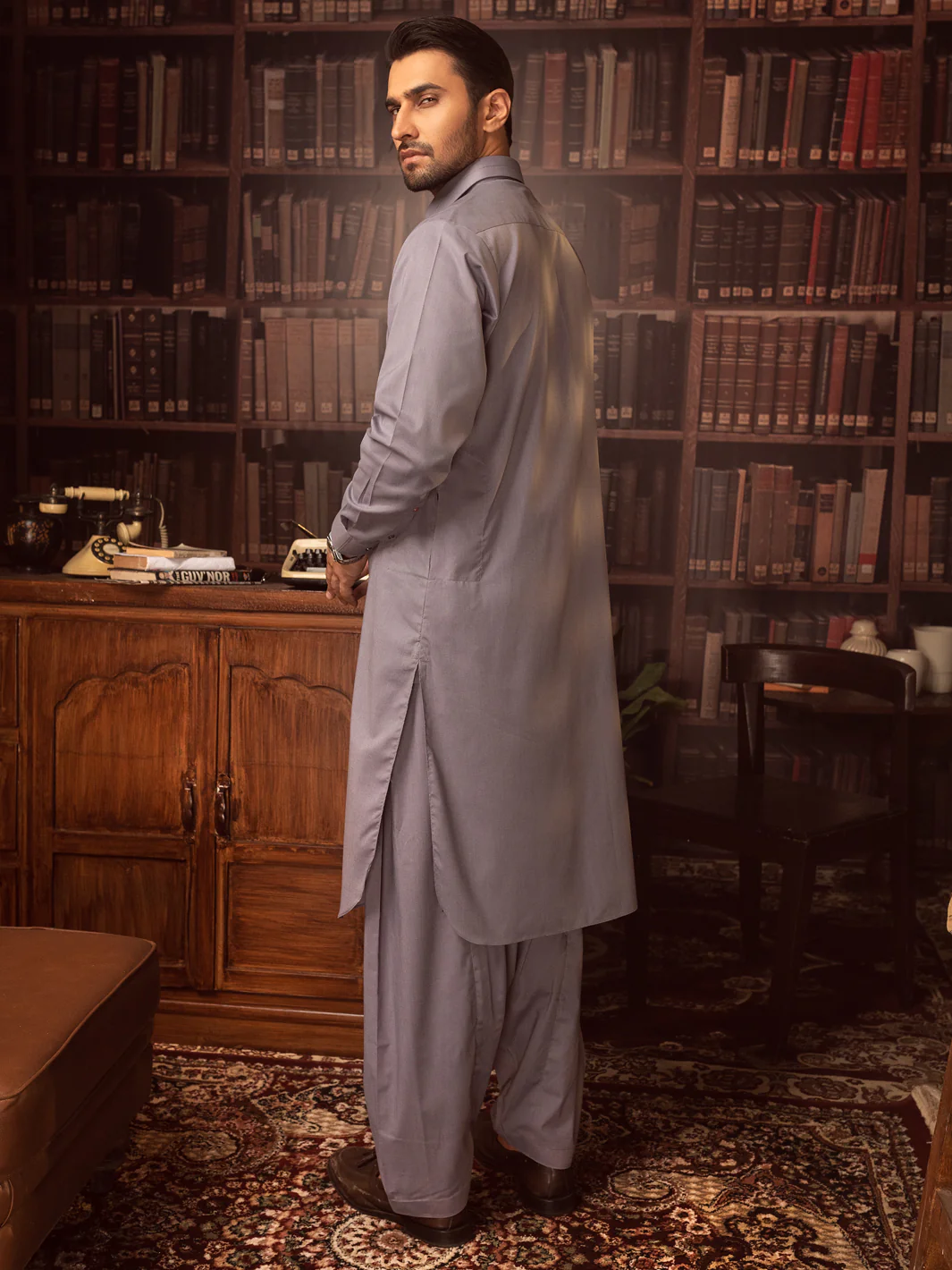 Purple Kameez Shalwar - ALWA-KS-408 - Image 2