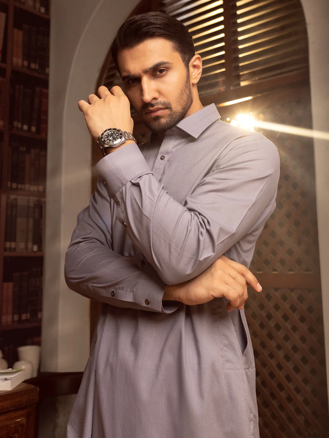 Purple Kameez Shalwar - ALWA-KS-408 - Image 4