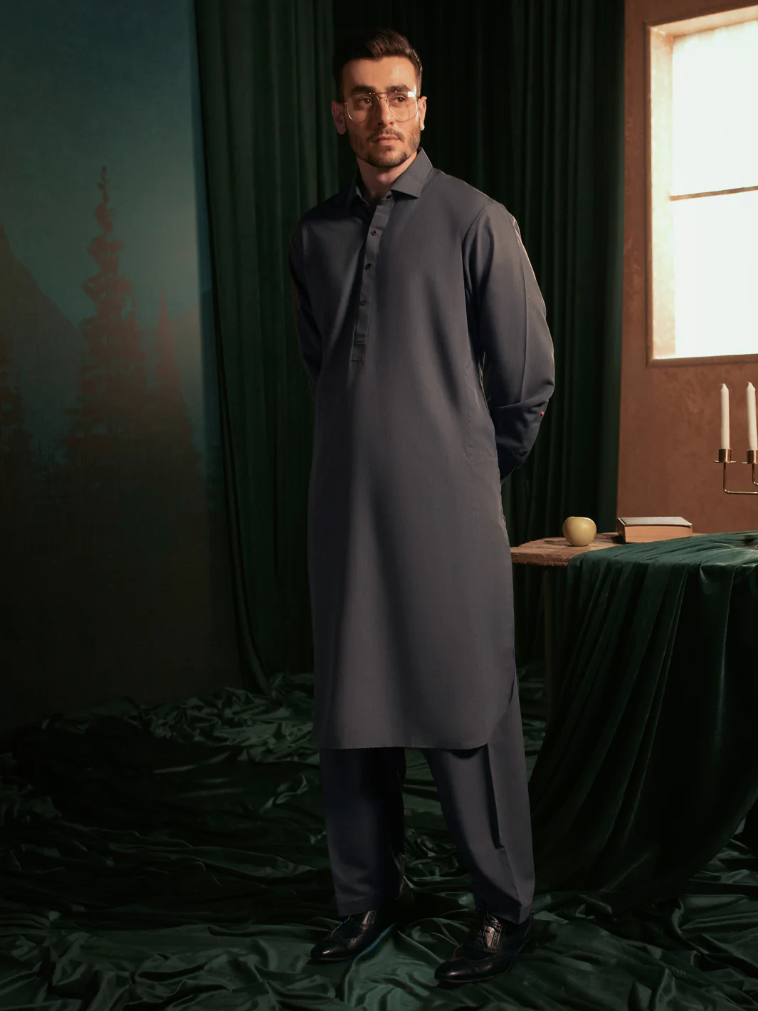 Blue Kameez Shalwar - ALWA-KS-409