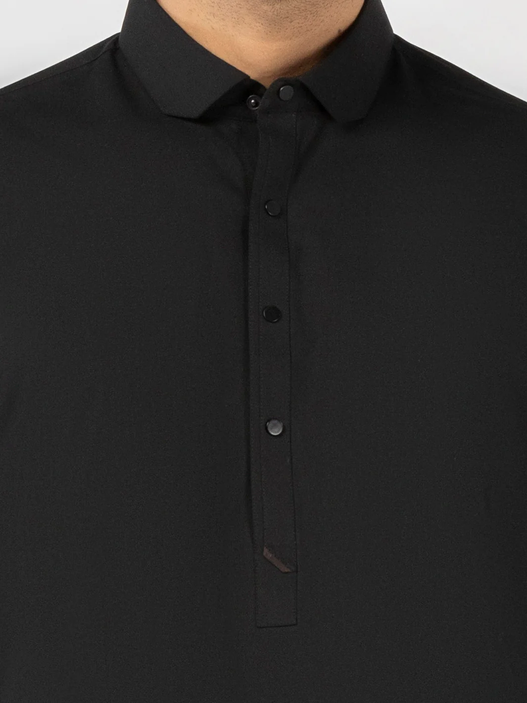 Black Blended Kameez Shalwar - ALWA-KS-483 - Image 3