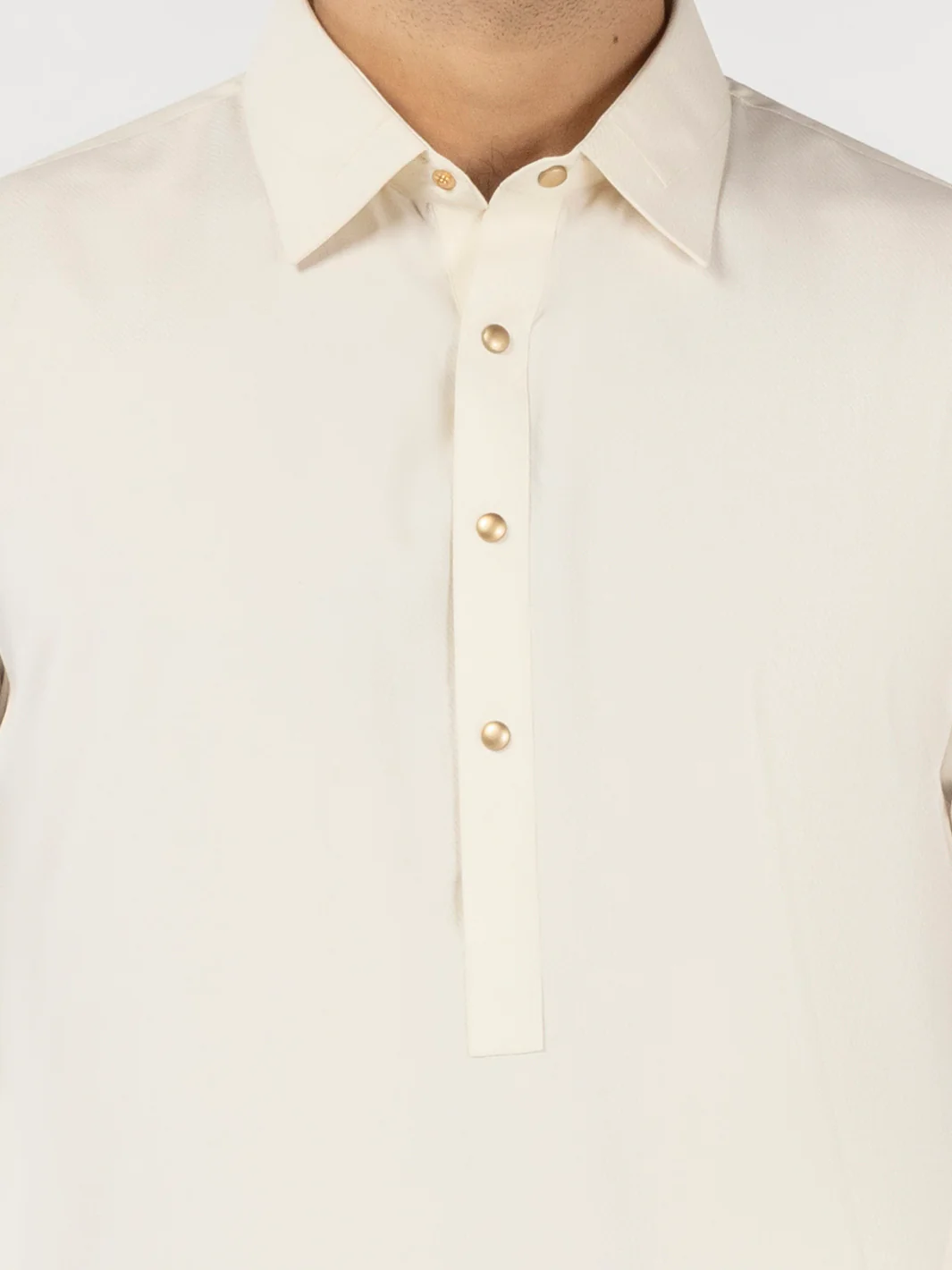 Off White Blended Kameez Shalwar - ALWA-KS-517 - Image 3