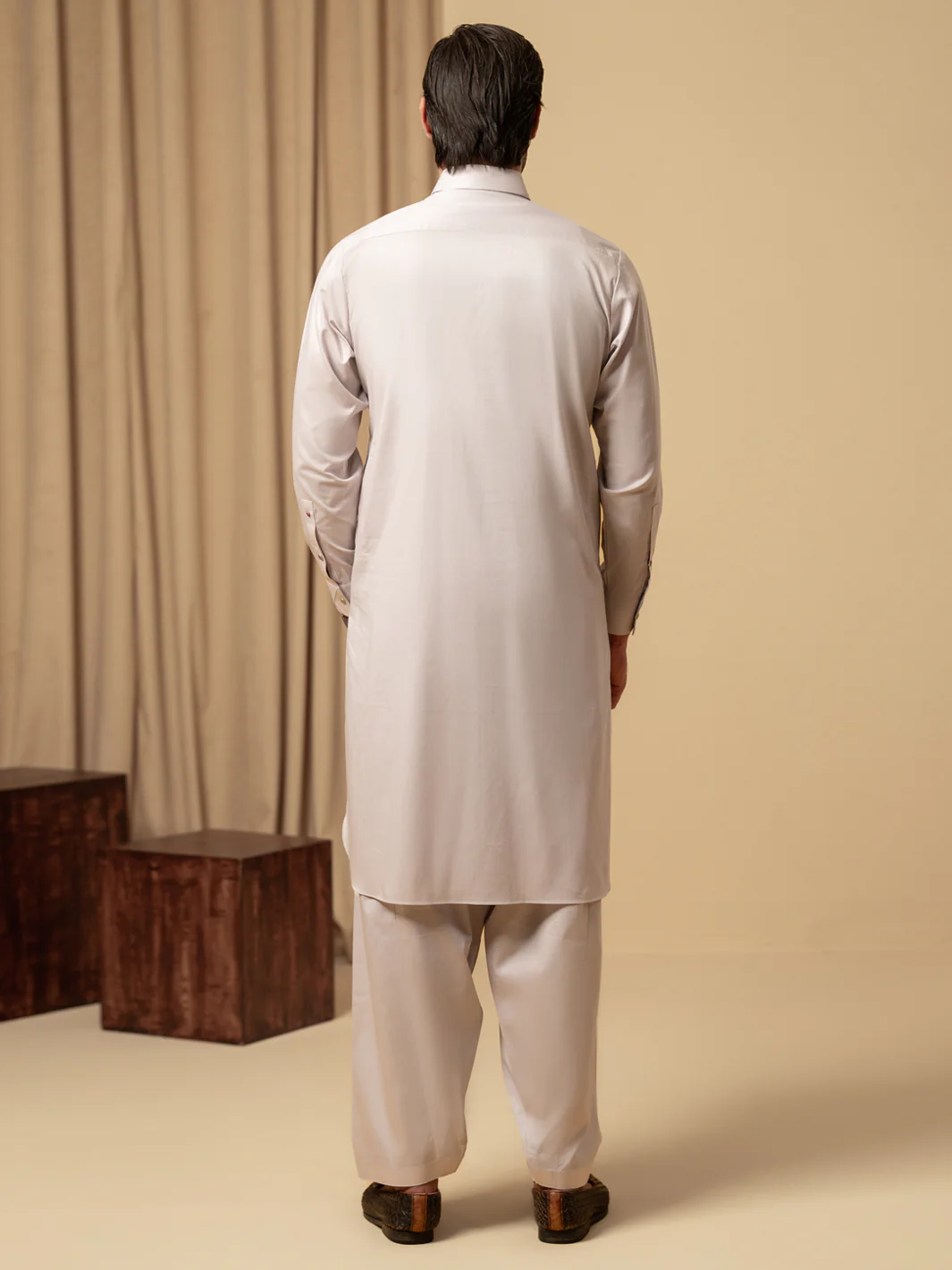 Lilac Cotton Kameez Shalwar - ALWA-KS-539 - Image 3