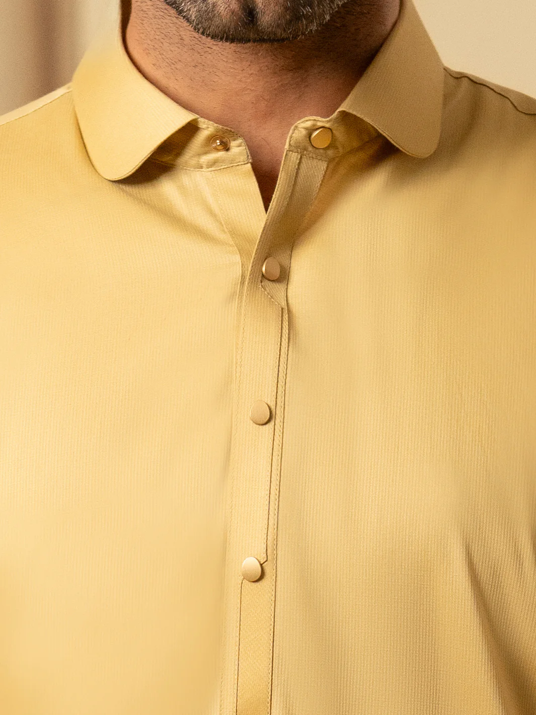 Mustard Cotton Kameez Shalwar - ALWA-KS-540 - Image 5