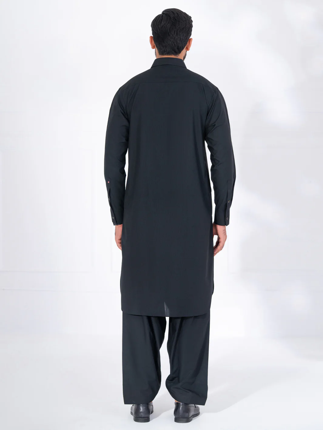 Black Blended Kameez Shalwar - ALWA-KS-559 - Image 4