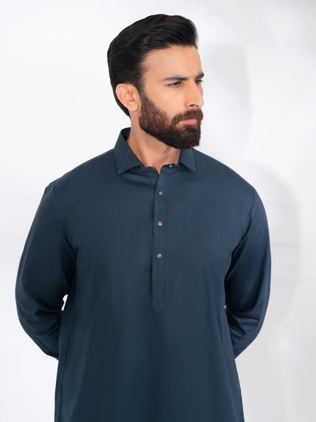 Teal Blended Kameez Shalwar - ALWA-KS-566 - Image 2