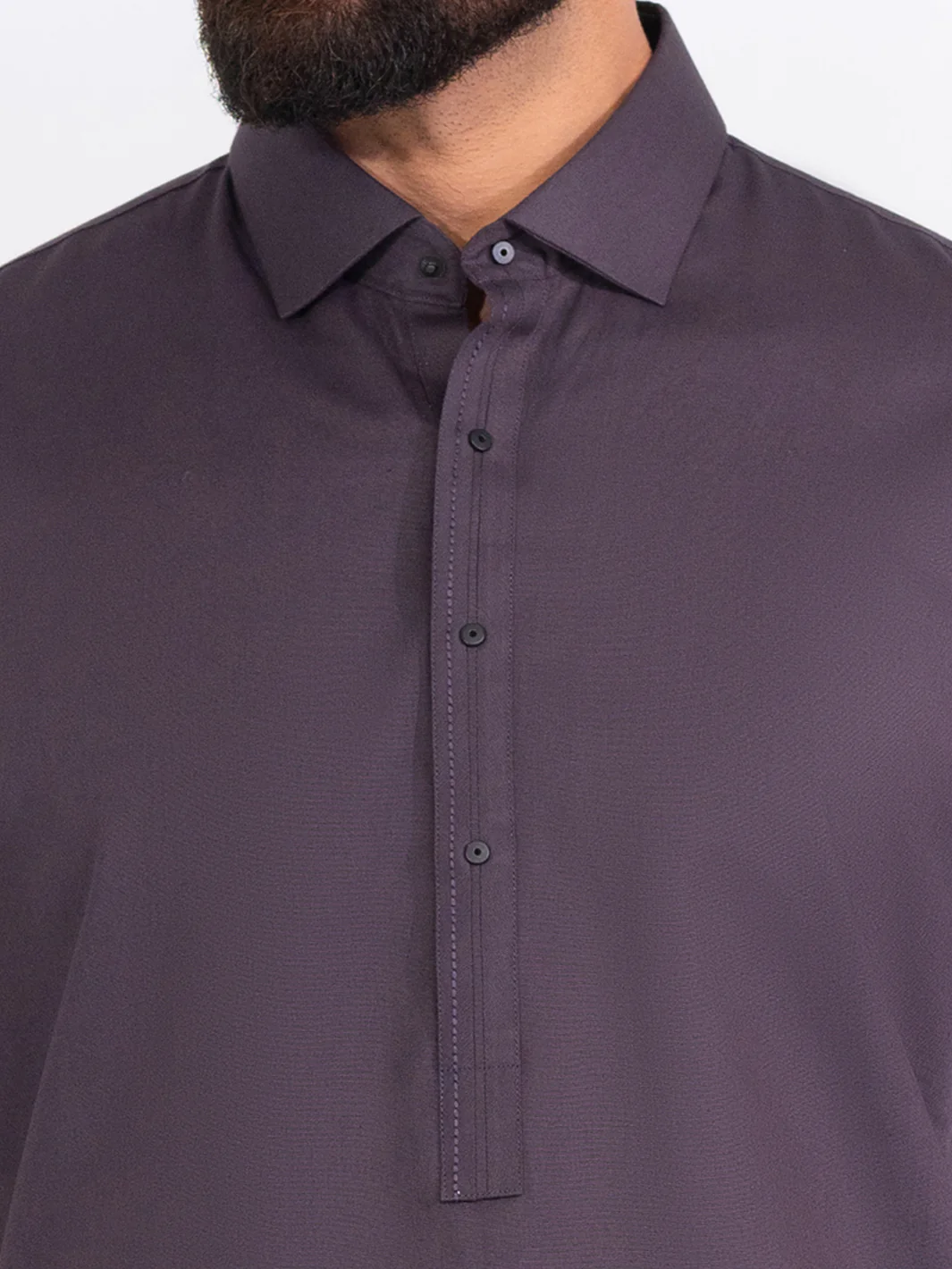 Dark Purple Blended Kameez Shalwar - ALWA-KS-567 - Image 4