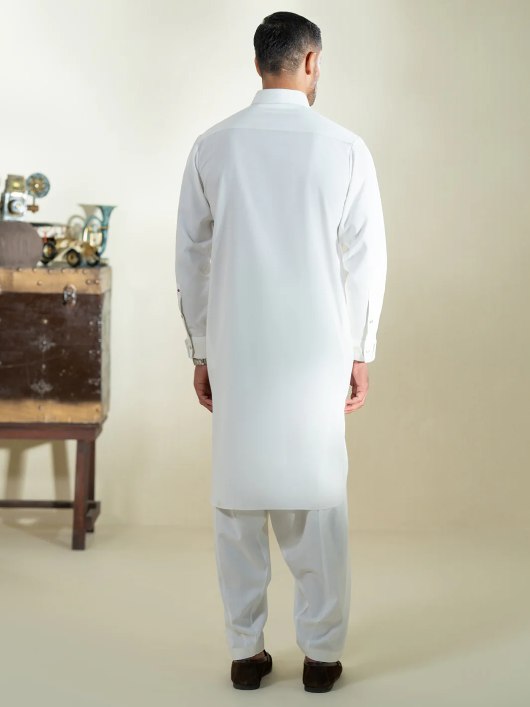 Off White Kameez Shalwar - ALWA-KS-579 - Image 3