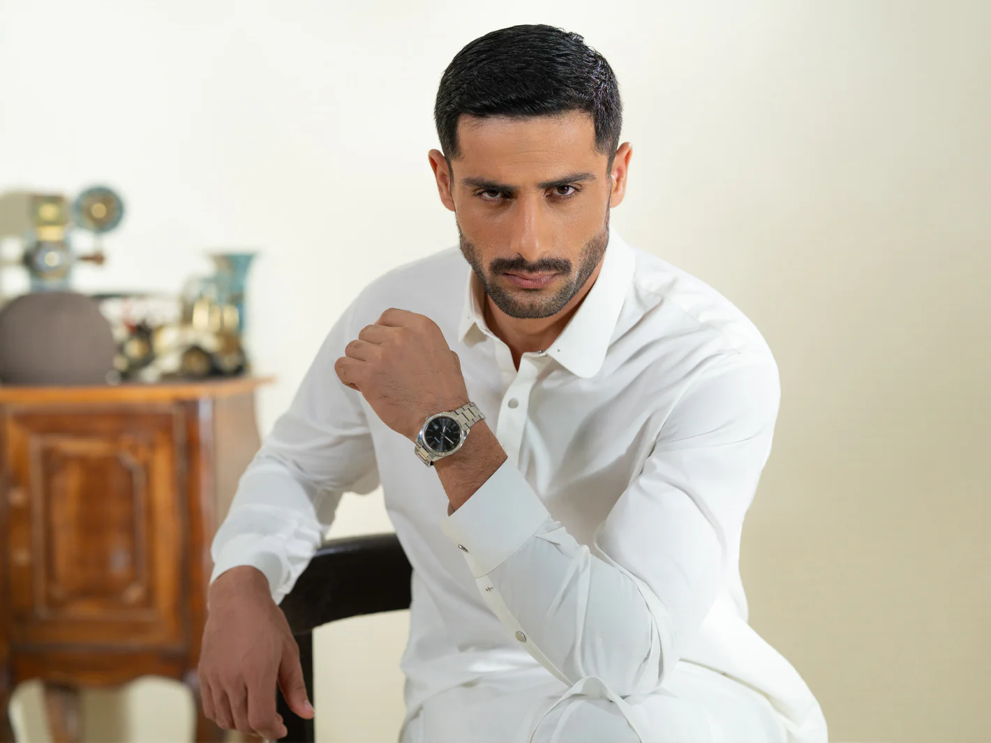 White Kameez Shalwar - ALWA-KS-592 - Image 7