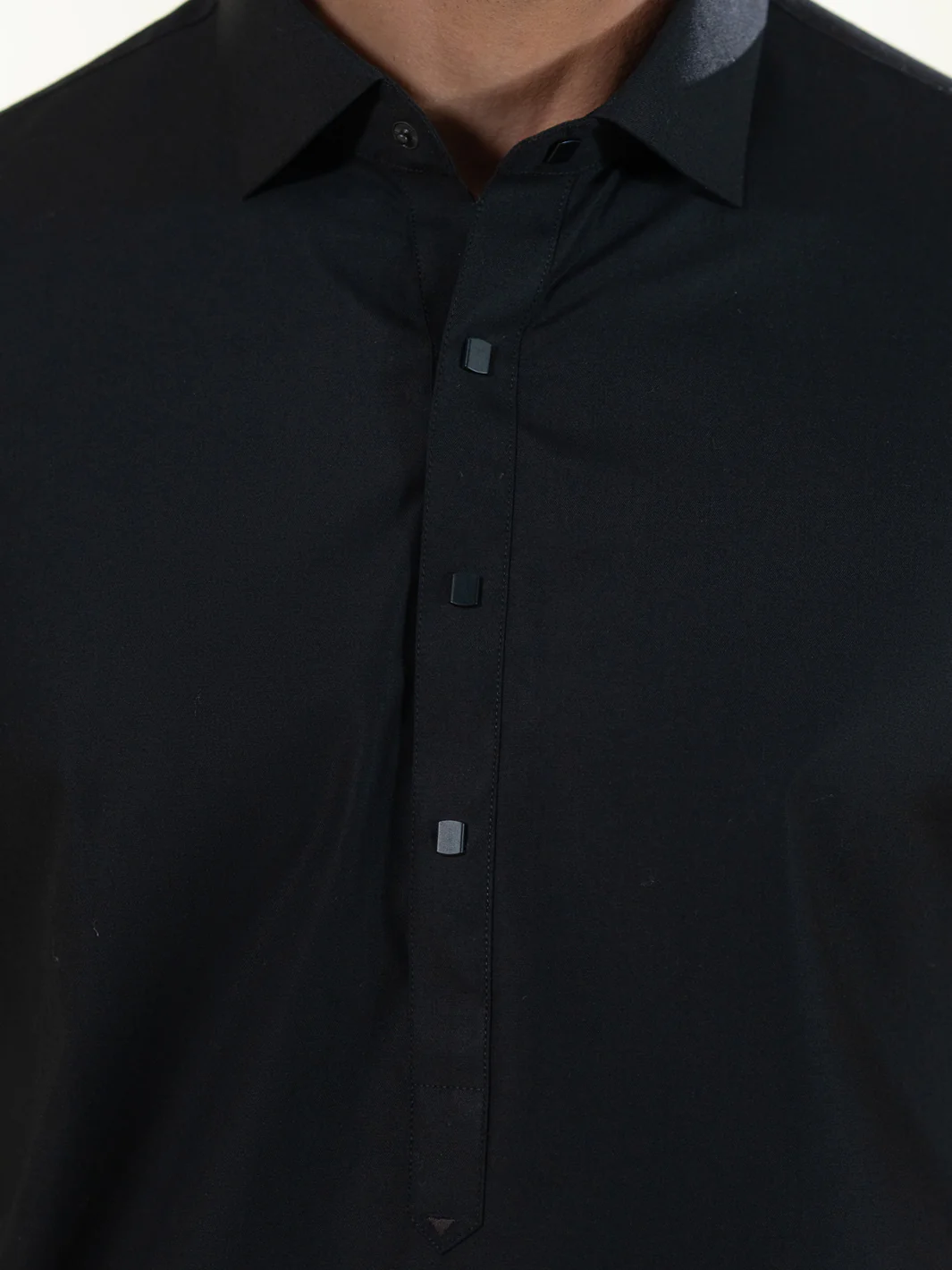 Black Kameez Shalwar - ALWA-KS-595 - Image 4