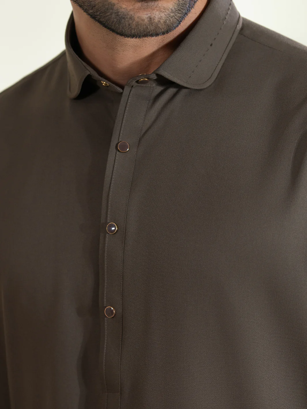 Brown Kameez Shalwar - ALWA-KS-601 - Image 5
