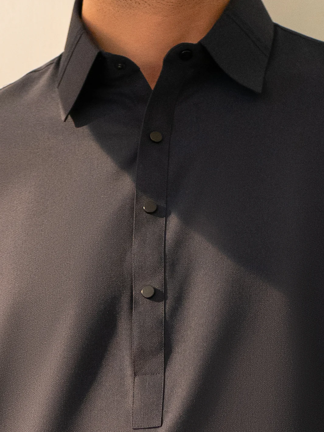 Midnight Blue Cut & Sew Kameez Shalwar - ALWA-KS-628 - Image 4