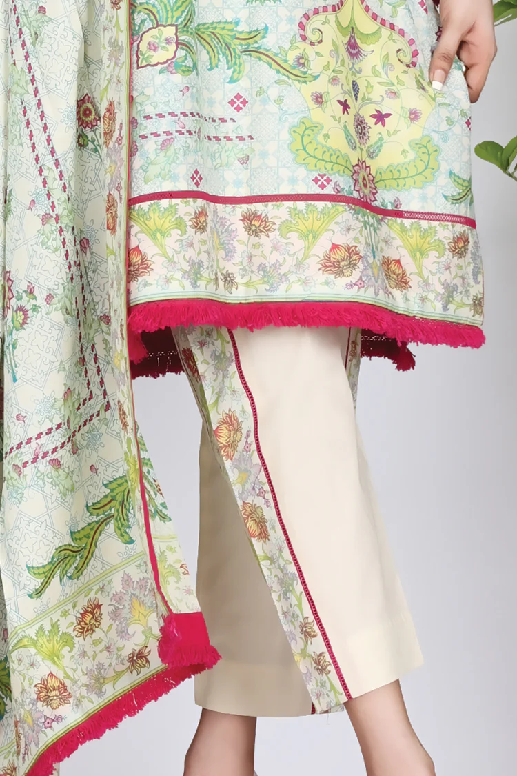 Aqua Cambric 3Pc Stitched - ALP-759 - Image 3