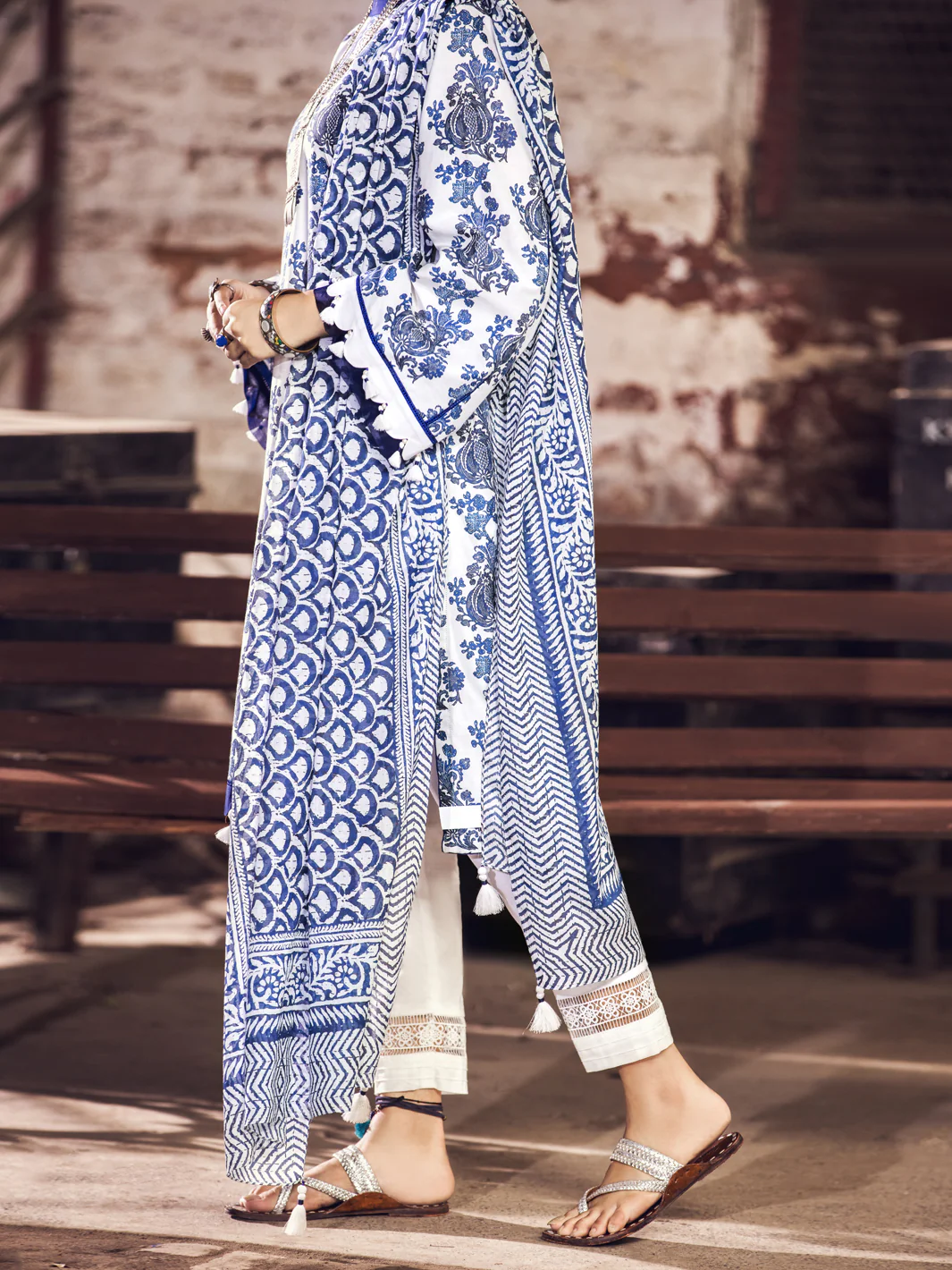 Navy Blue Cambric 2Pc Unstitched - AWP-2PS-366 - Image 4