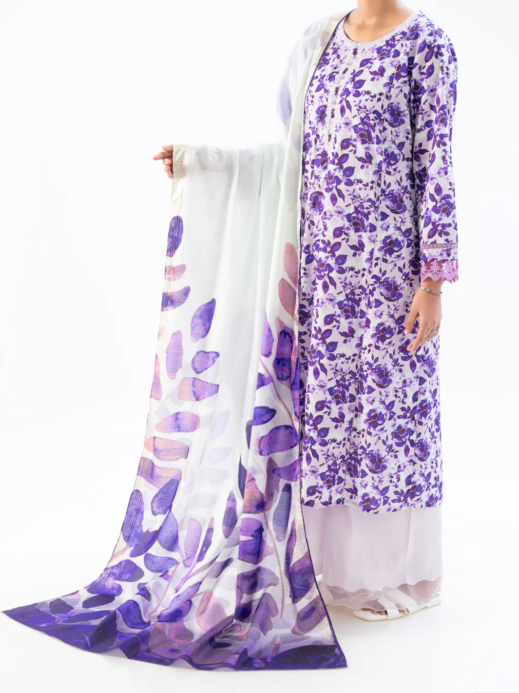 Purple Cambric 2Pc Unstitched - AWP-2PS-LKD-UN-902