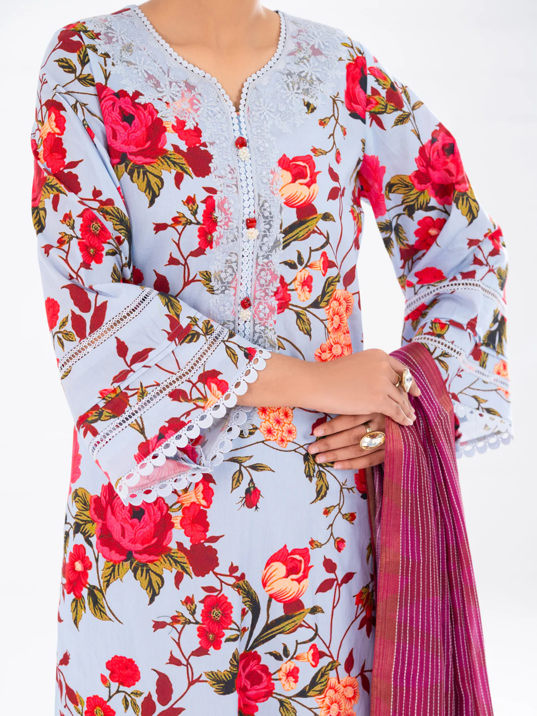 Multicolor Cambric 2Pc Unstitched - AWP-2PS-LKD-UN-905 - Image 6