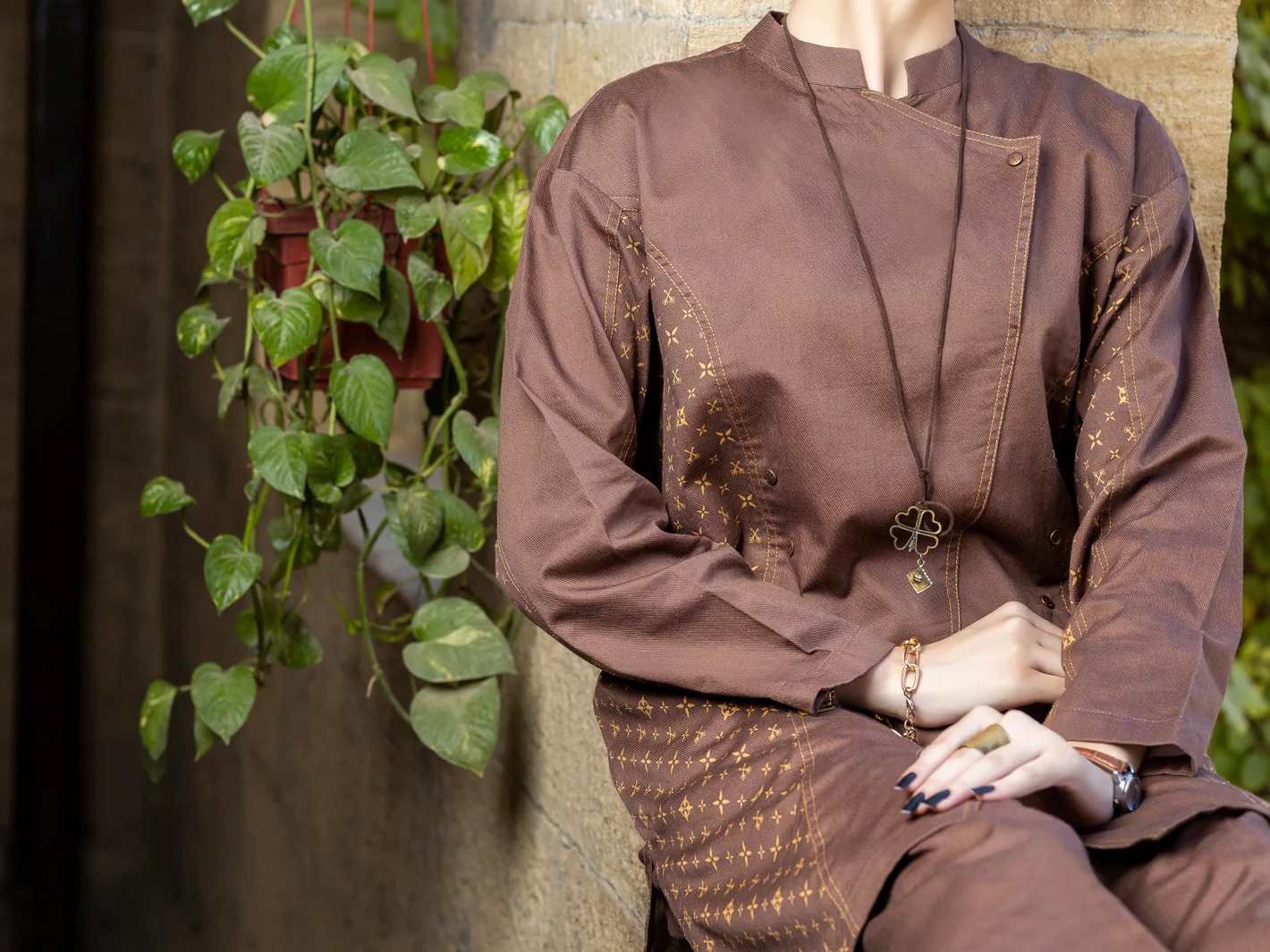 Brown Twill 2Pc Stitched - AWP-2PS-LKS-389 - Image 3