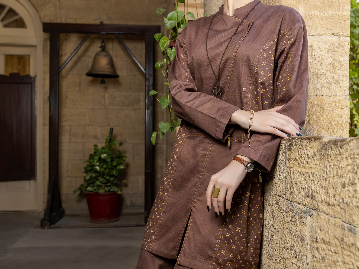 Brown Twill 2Pc Stitched - AWP-2PS-LKS-389 - Image 6
