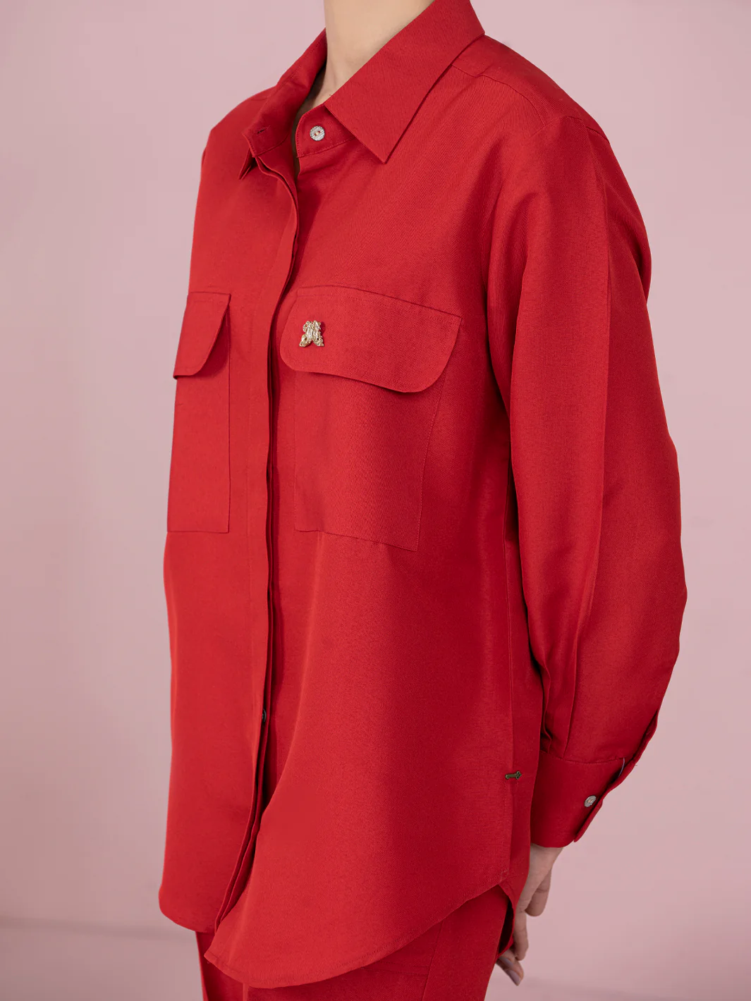 Red Rayon 2Pc  Stitched - AWP-2PS-LKS-462 - Image 3