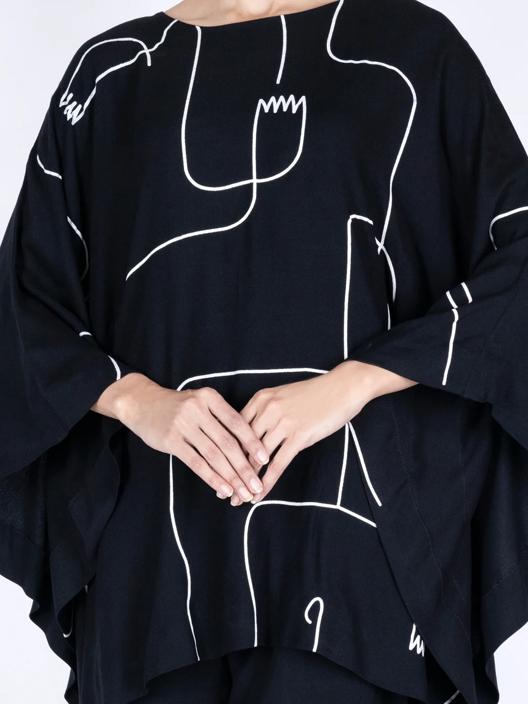 Black Viscose 2Pc Stitched - AWP-2PS-LKS-464 - Image 2