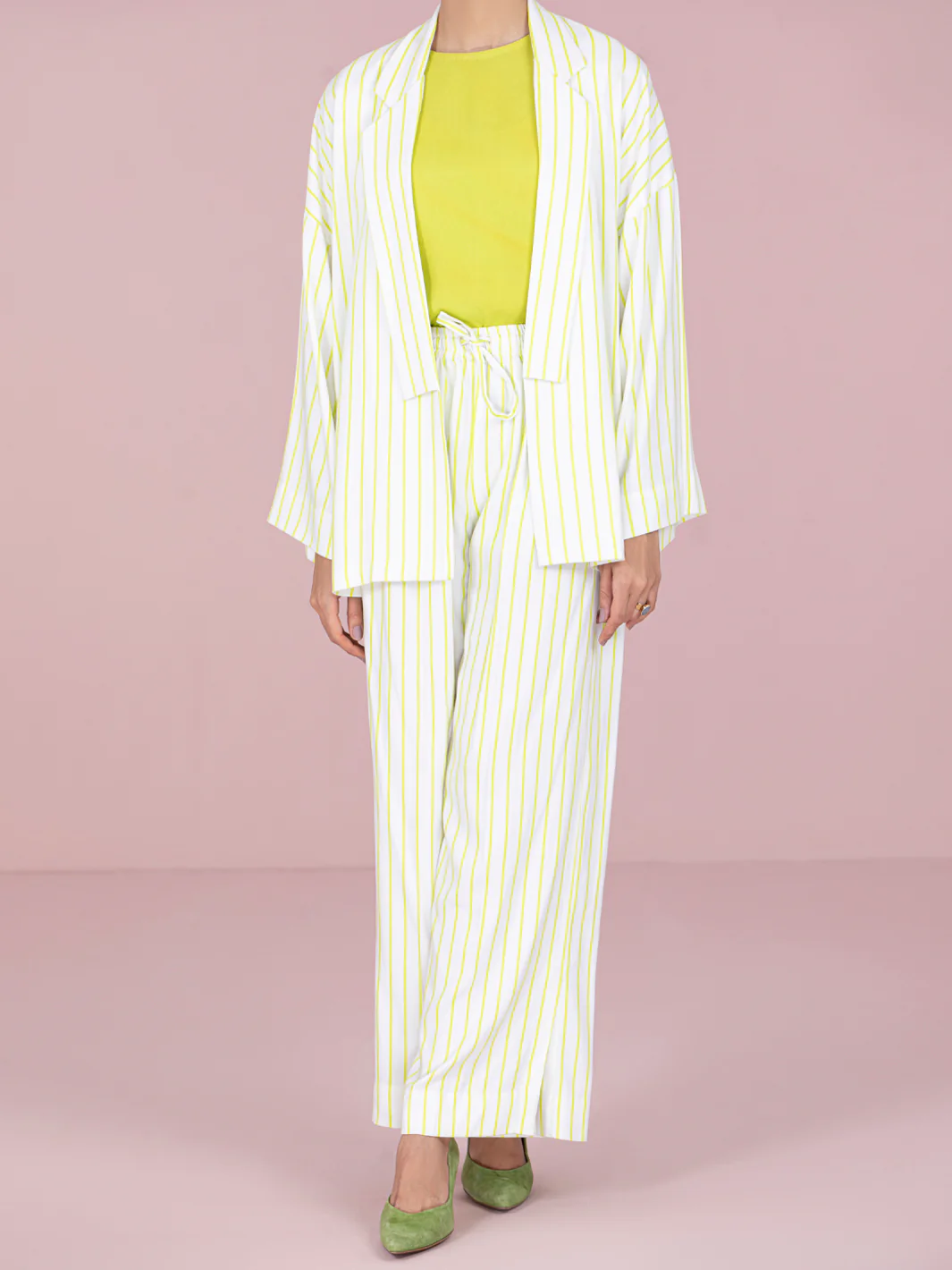 Lemon Viscose 2Pc Stitched - AWP-2PS-LKS-466