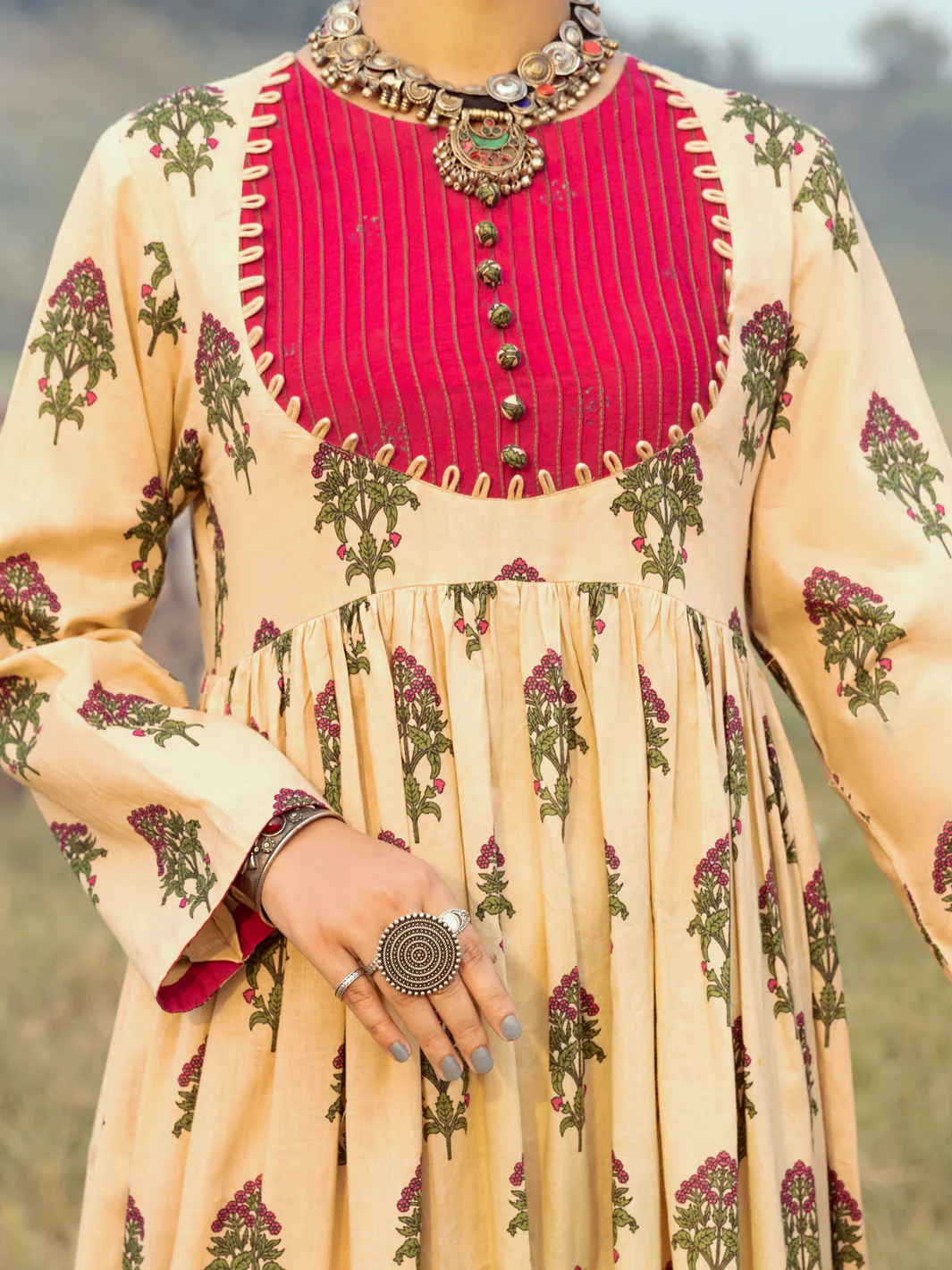 Beige Cambric 2Pc Stitched - AWP-2PS-LKS-531 - Image 3