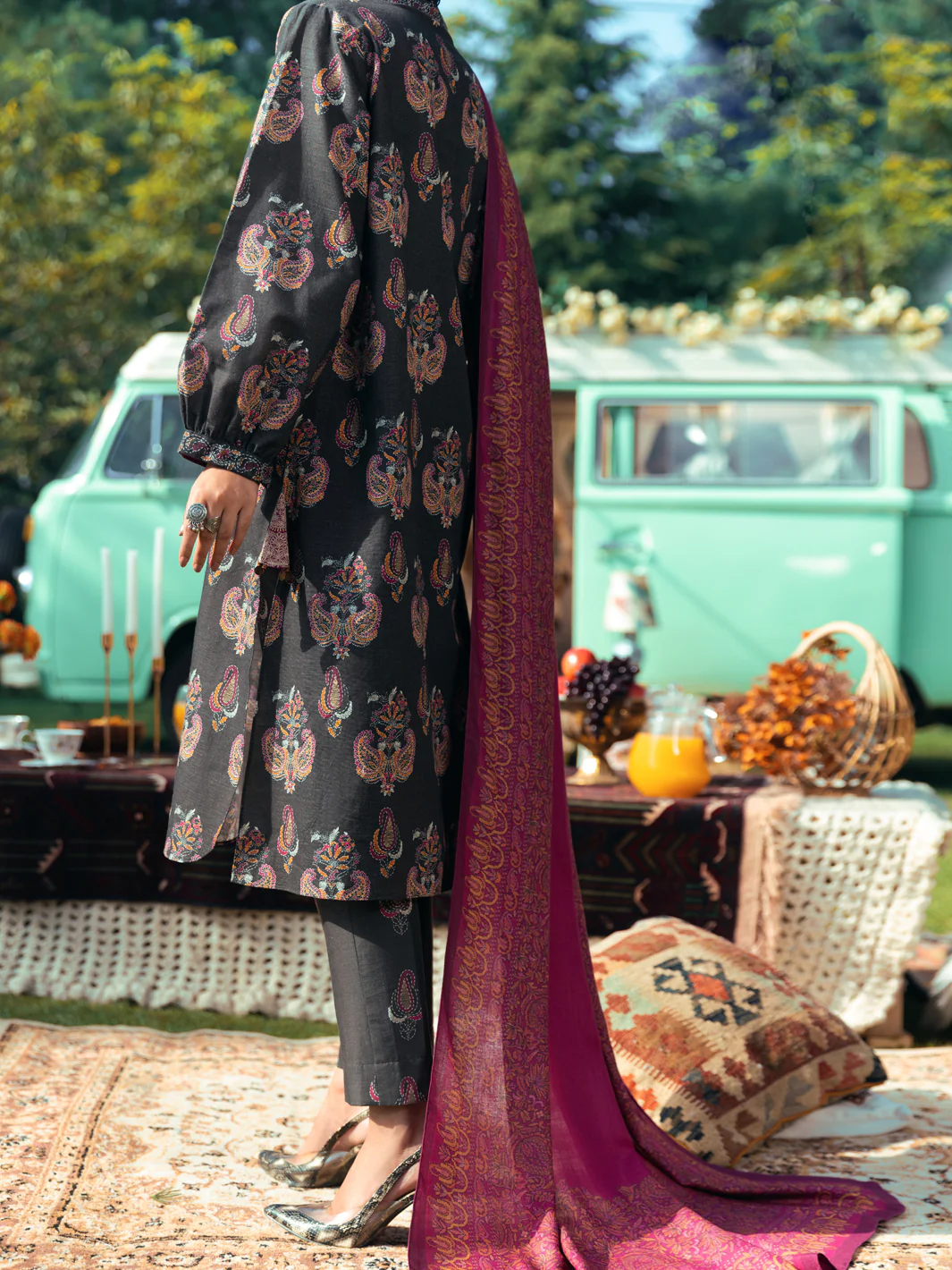 Dark Grey Khaddar Co-Ord Set - AWP-2PS-LKS-620 - Image 3