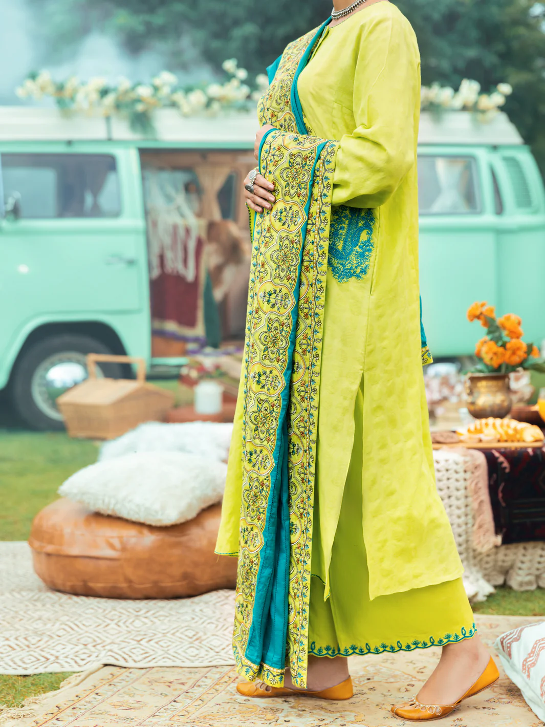 Parrot Green Dobby Co-Ord Set - AWP-2PS-LKS-625 - Image 2