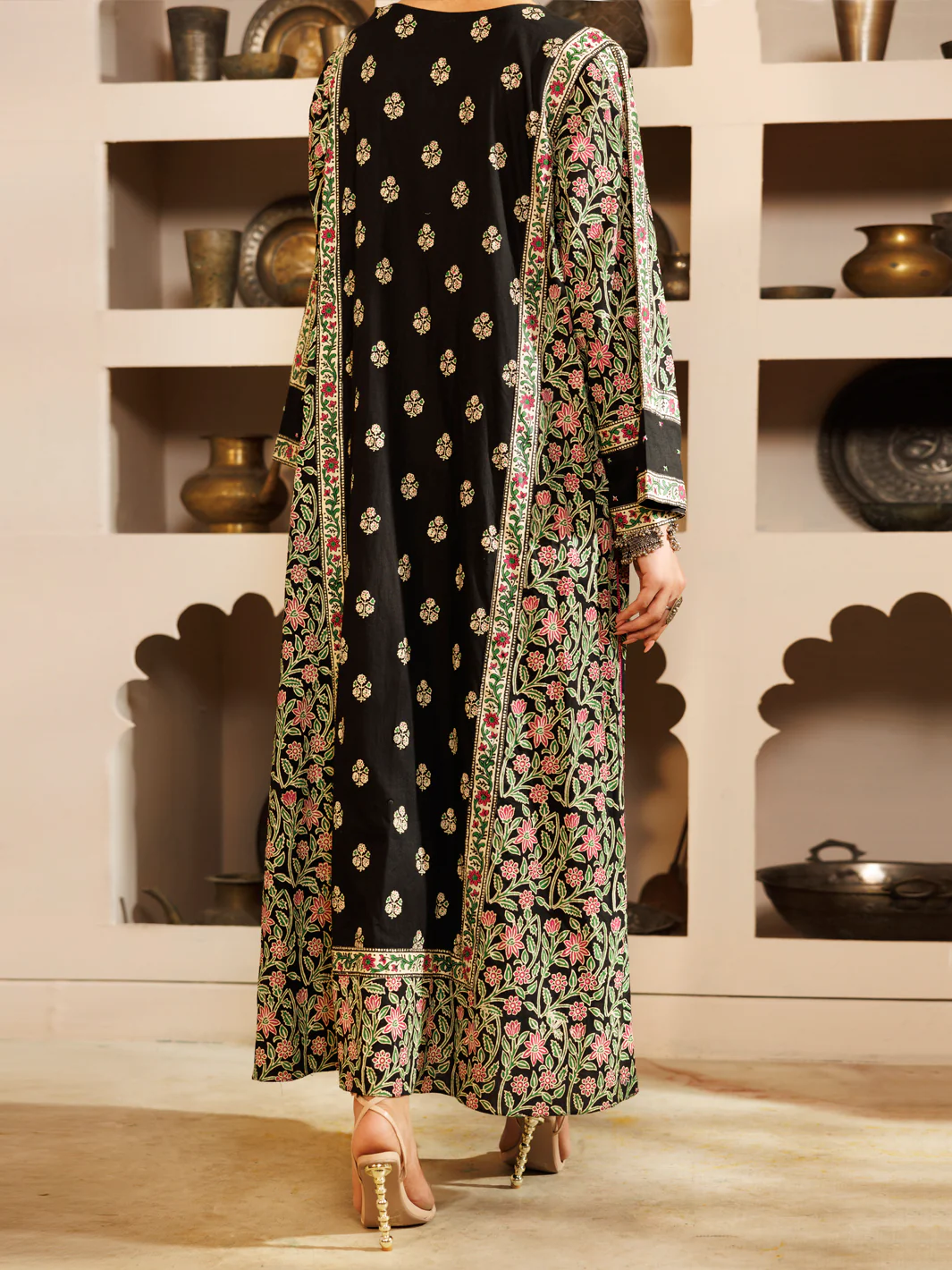 Black Jacquard 2Pc Stitched - AWP-2PS-LKS-703 - Image 2
