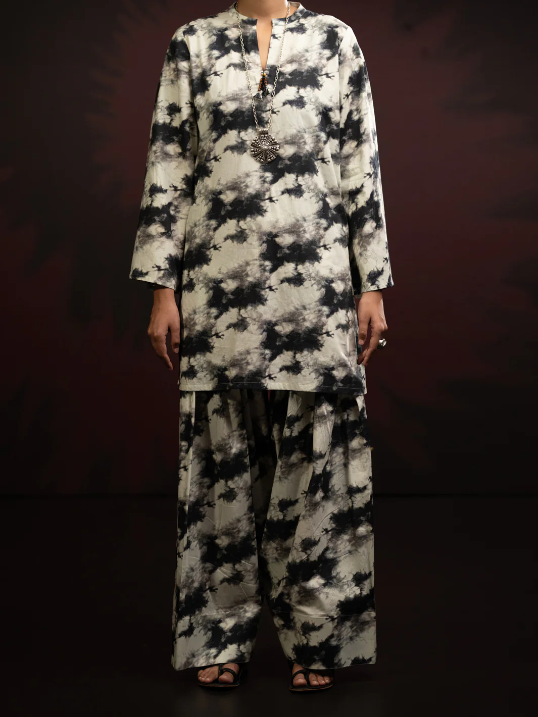 Black Cambric 2Pc Stitched - AWP-2PS-LKS-819 - Image 5