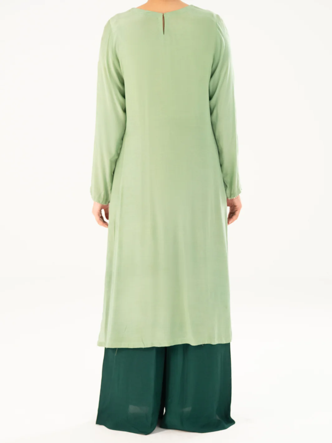 Light Green Thai Silk 2Pc Stitched - AWP-2PS-LKS-822 - Image 2