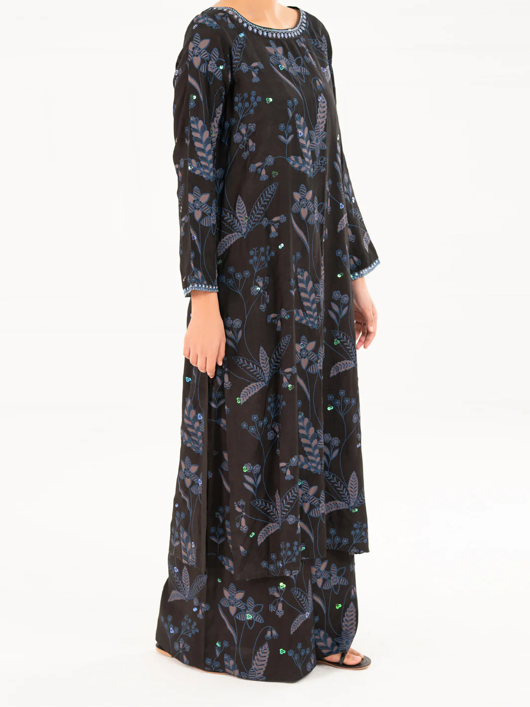 Black Viscose 2Pc Stitched - AWP-2PS-LKS-825 - Image 2