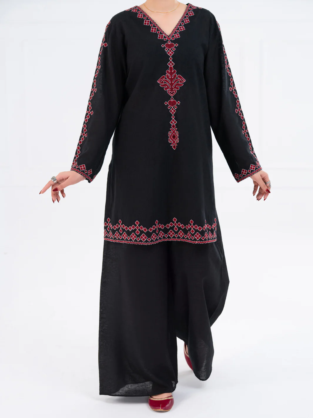 Black Karandi 2Pc Stitched - AWP-2PS-LKS-828