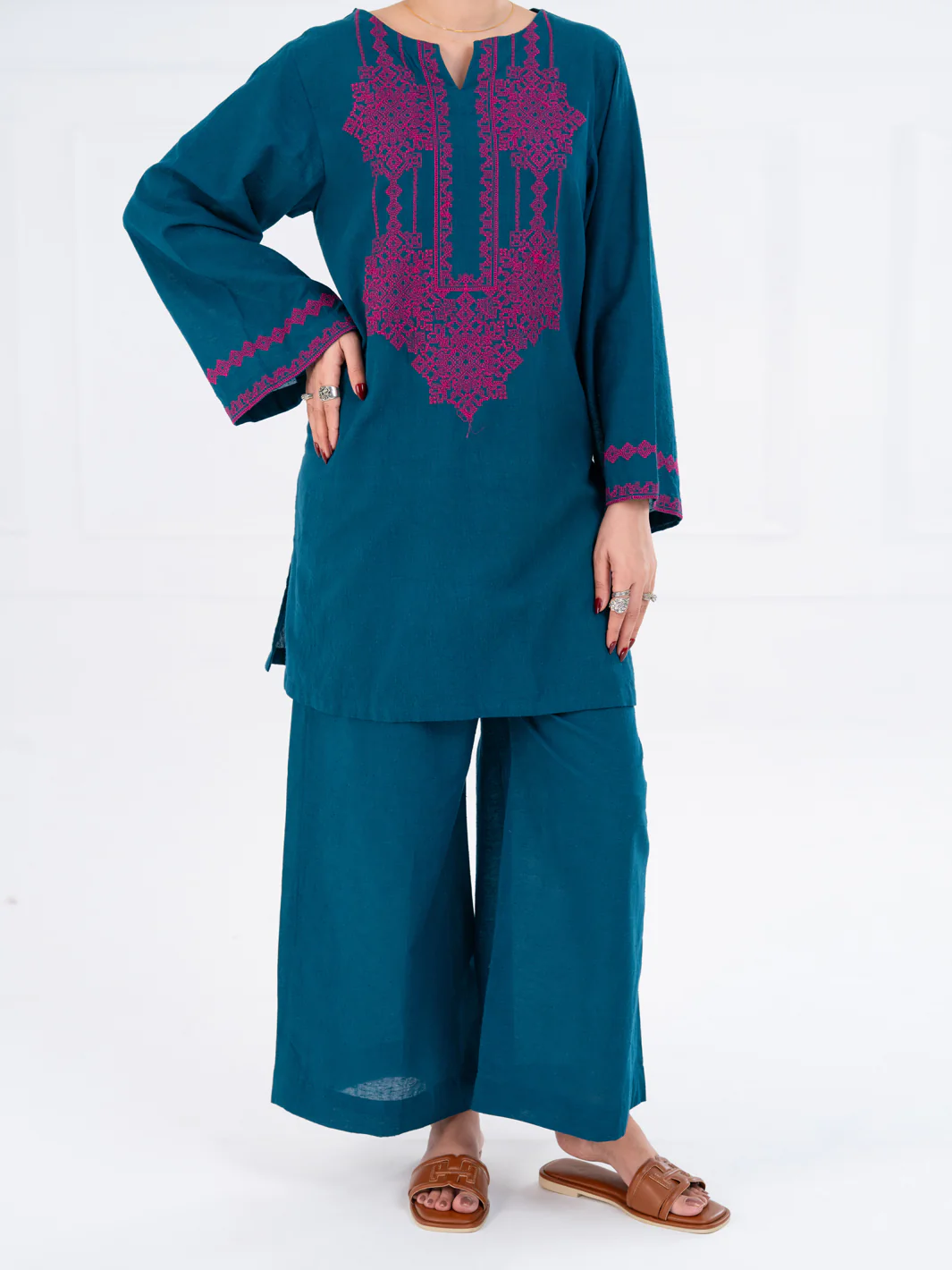 Turquoise Karandi 2Pc Stitched - AWP-2PS-LKS-830