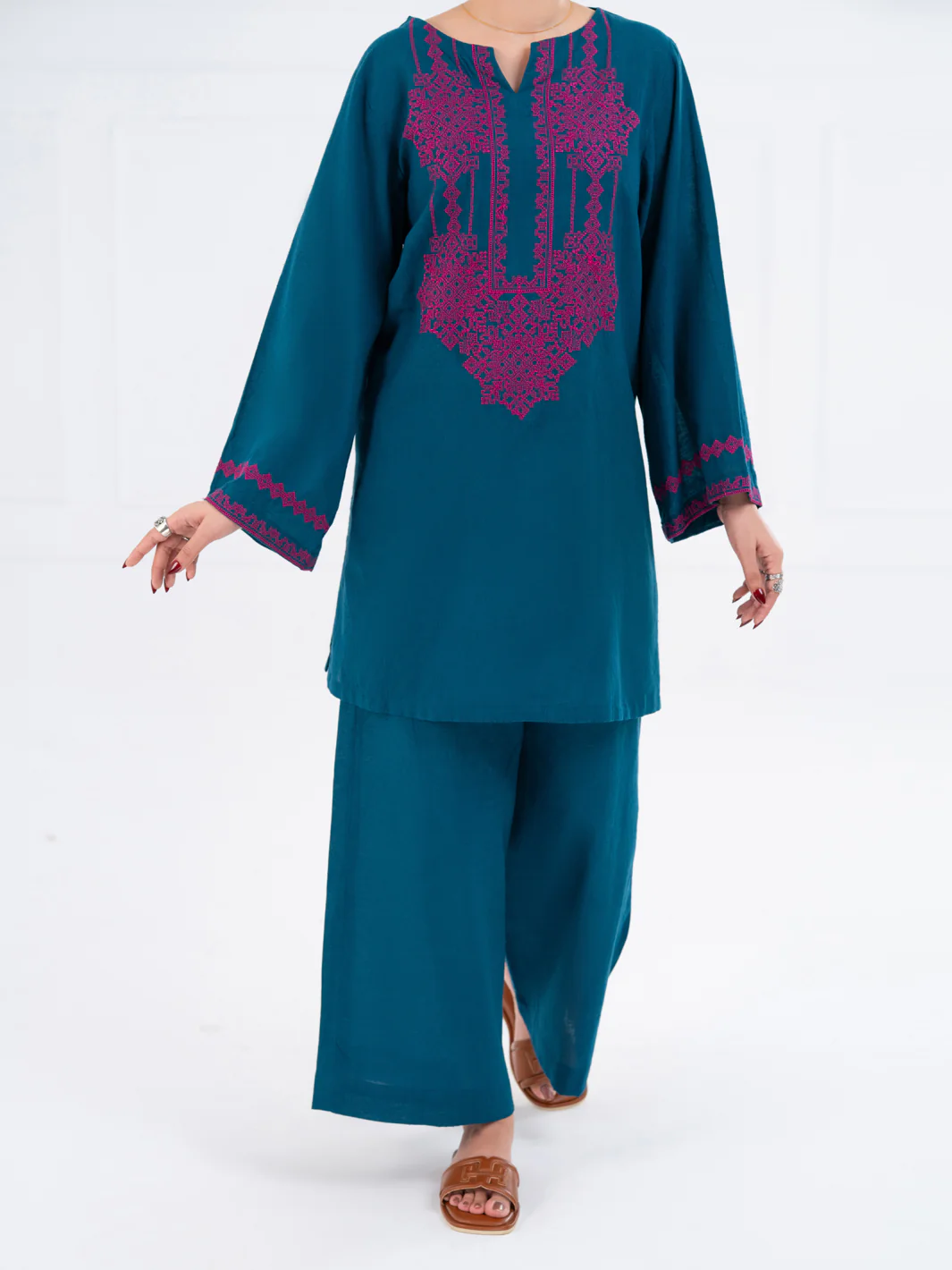 Turquoise Karandi 2Pc Stitched - AWP-2PS-LKS-830 - Image 4
