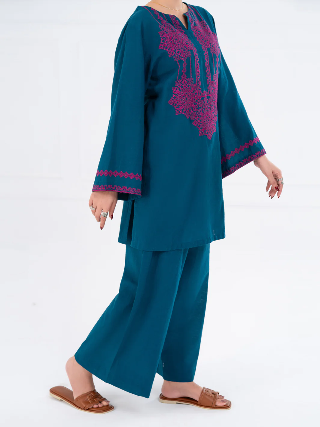 Turquoise Karandi 2Pc Stitched - AWP-2PS-LKS-830 - Image 6