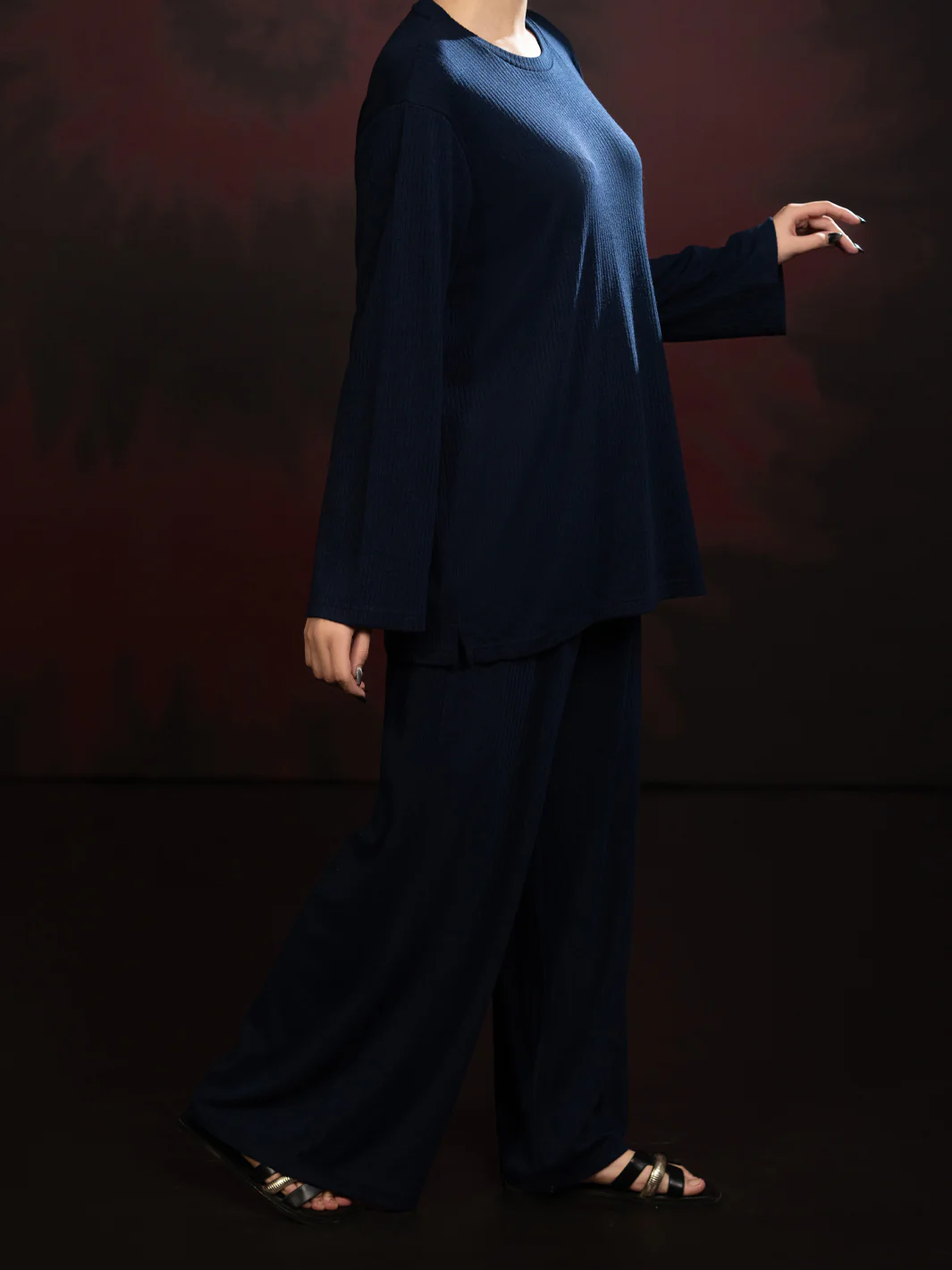 Navy Blue Twill 2Pc Stitched - AWP-2PS-LKS-922B - Image 4