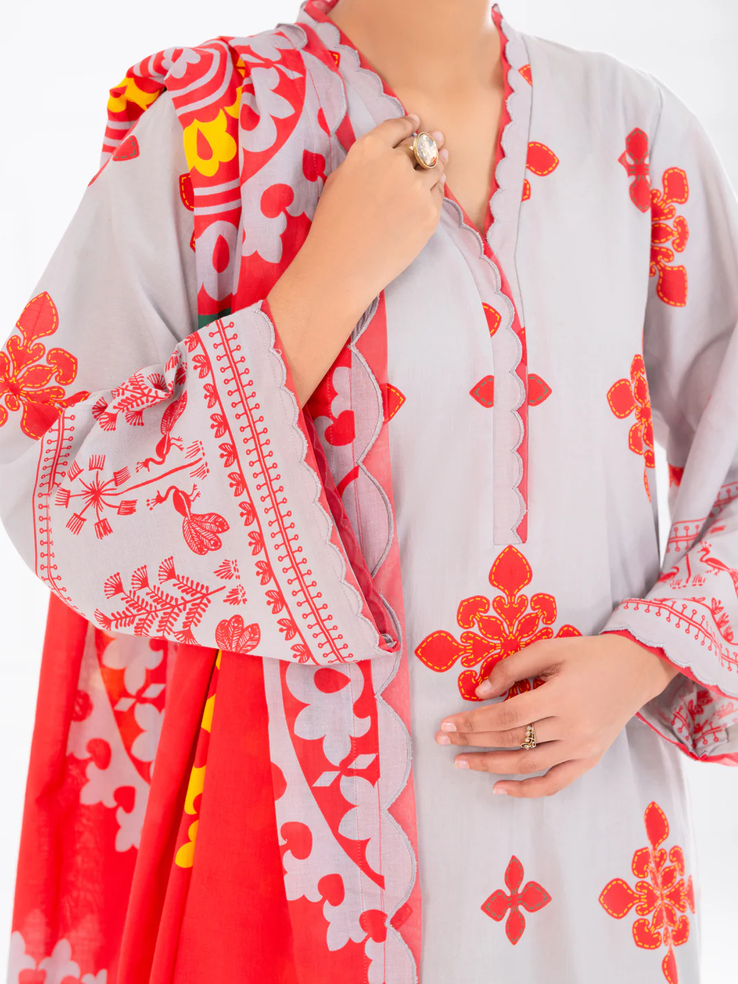 Light Pink Cambric 2Pc Unstitched - AWP-2PS-SLKD-UN-832 - Image 4