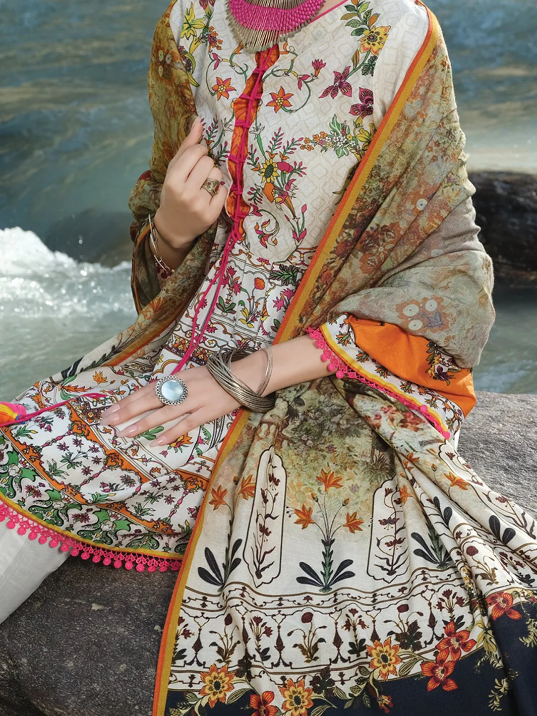 Natural Cambric 3Pc Stitched - AWP-3PS-257 - Image 3