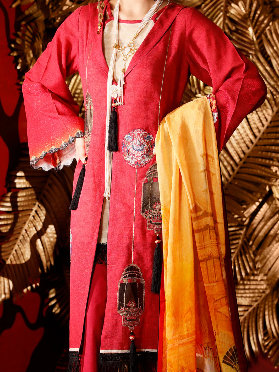 Maroon Khaddar 3Pc Stitched - AWP-3PS-282 - Image 2