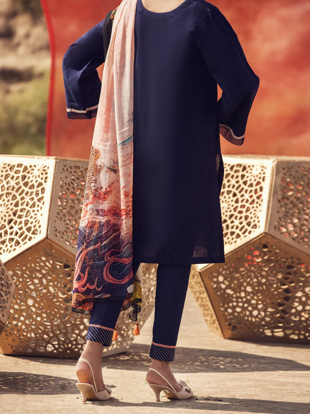 Blue 3Pc Stitched - AWP-3PS-337A - Image 2