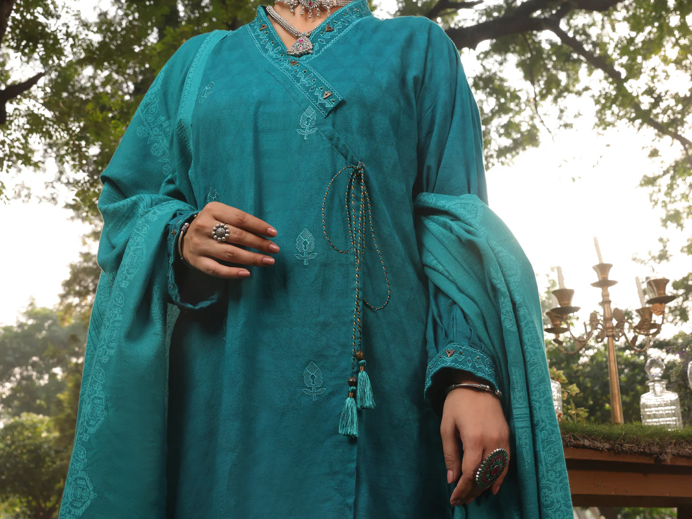 Sea Green Dobby 3Pc Stitched - AWP-3PS-420 - Image 4