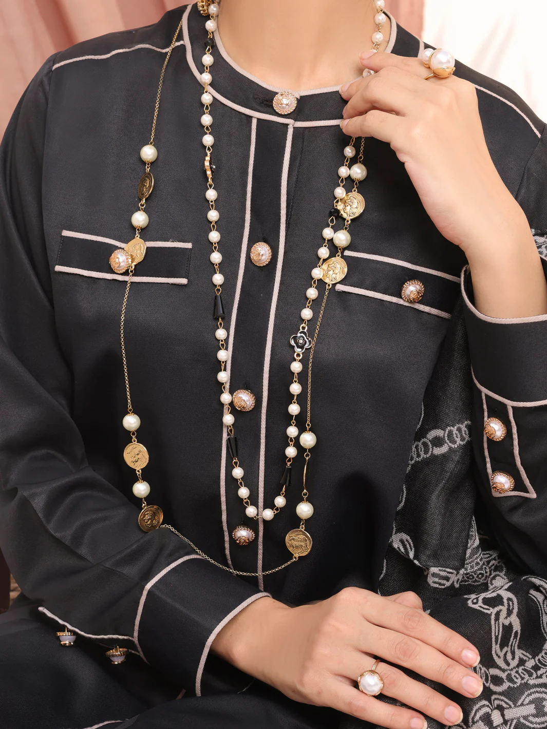 Black Twill 3Pc Stitched - AWP-3PS-432 - Image 3