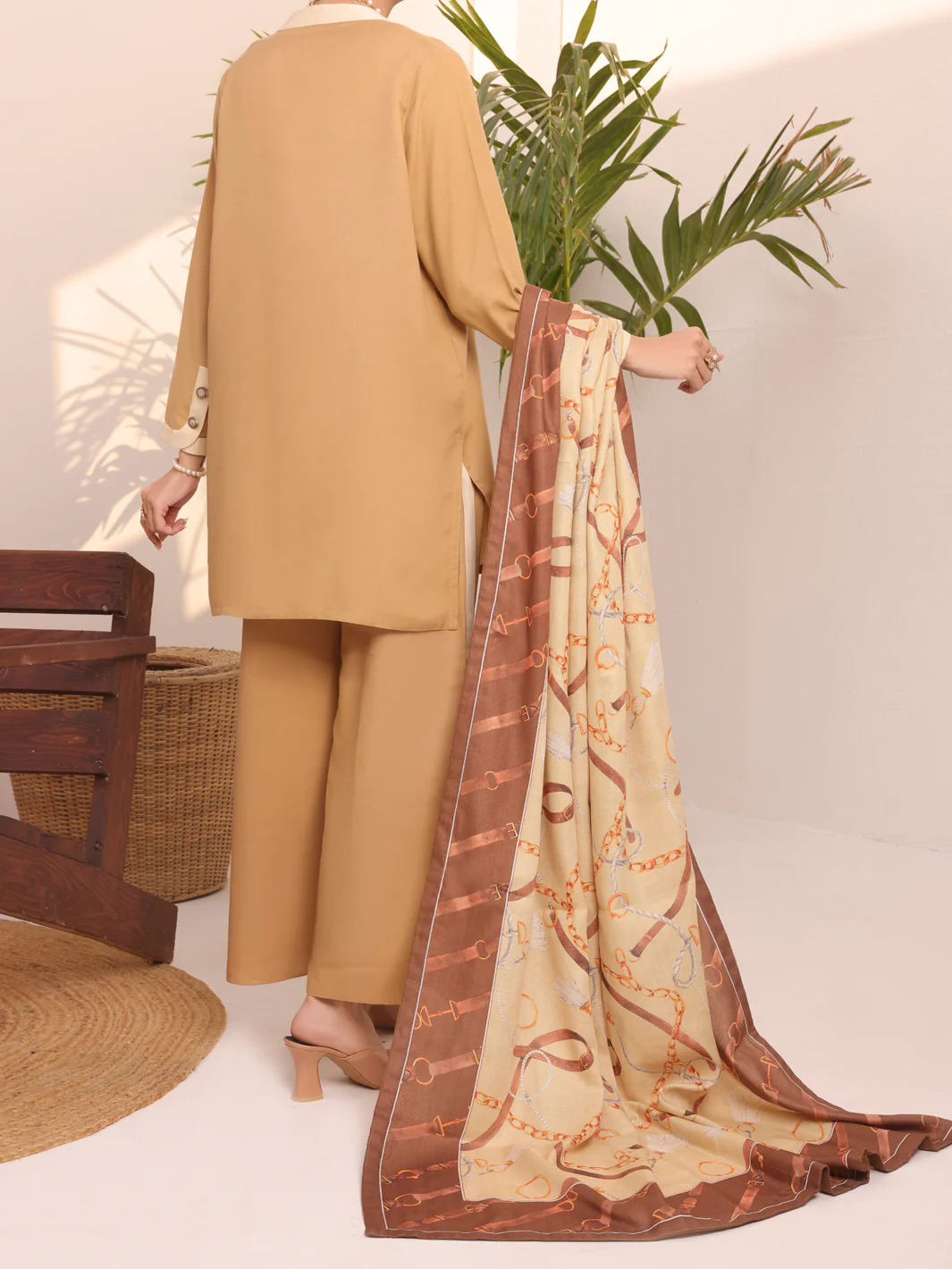 Khaki Twill 3Pc Stitched - AWP-3PS-436 - Image 3