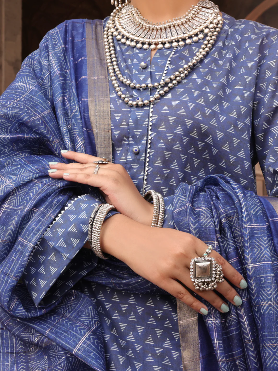 Blue Cambric Stitched 3Pc - AWP-3PS-499 - Image 3