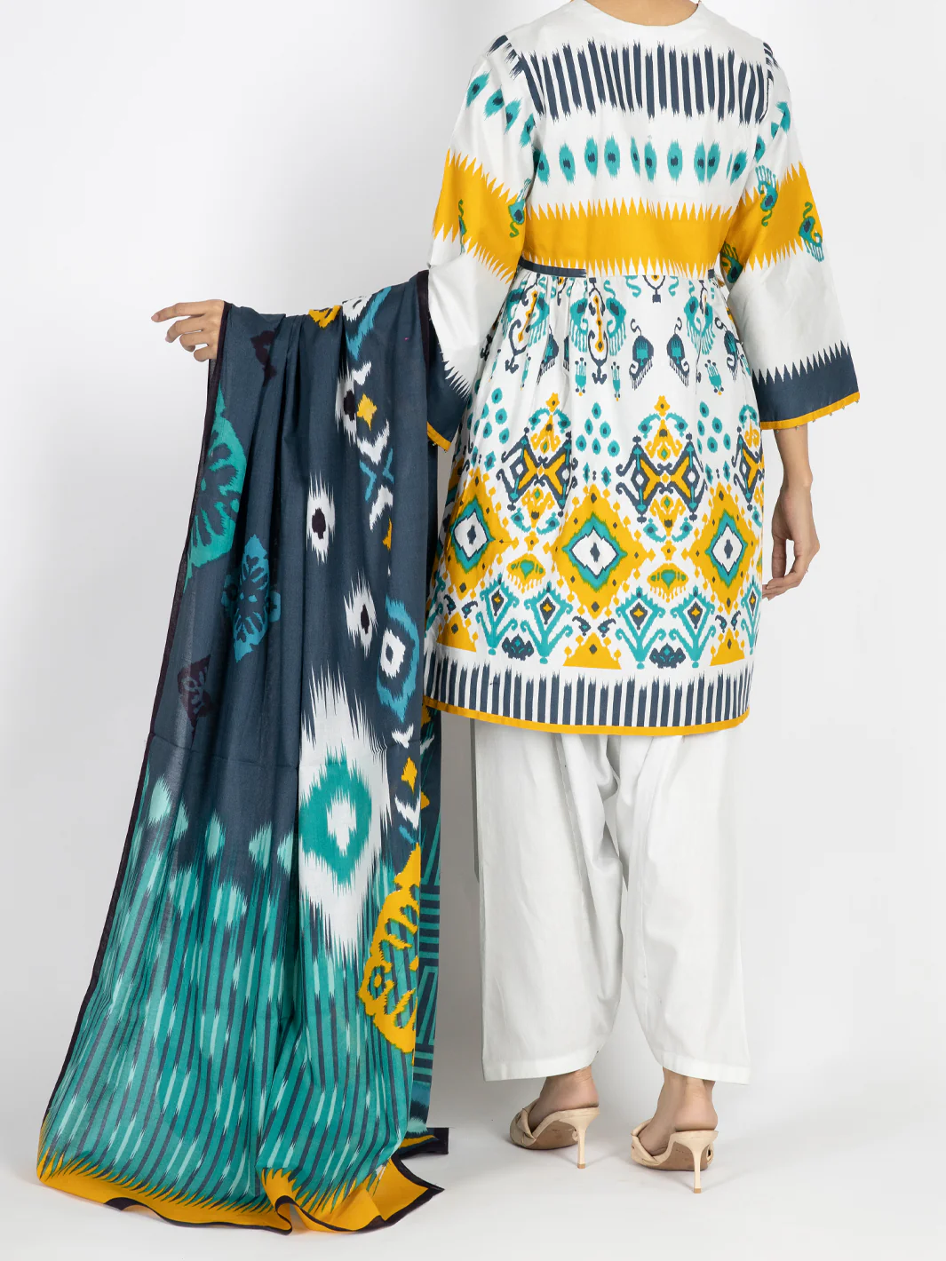 Multicolor Cambric Unstitched 3Pc - AWP-3PS-506 - Image 2
